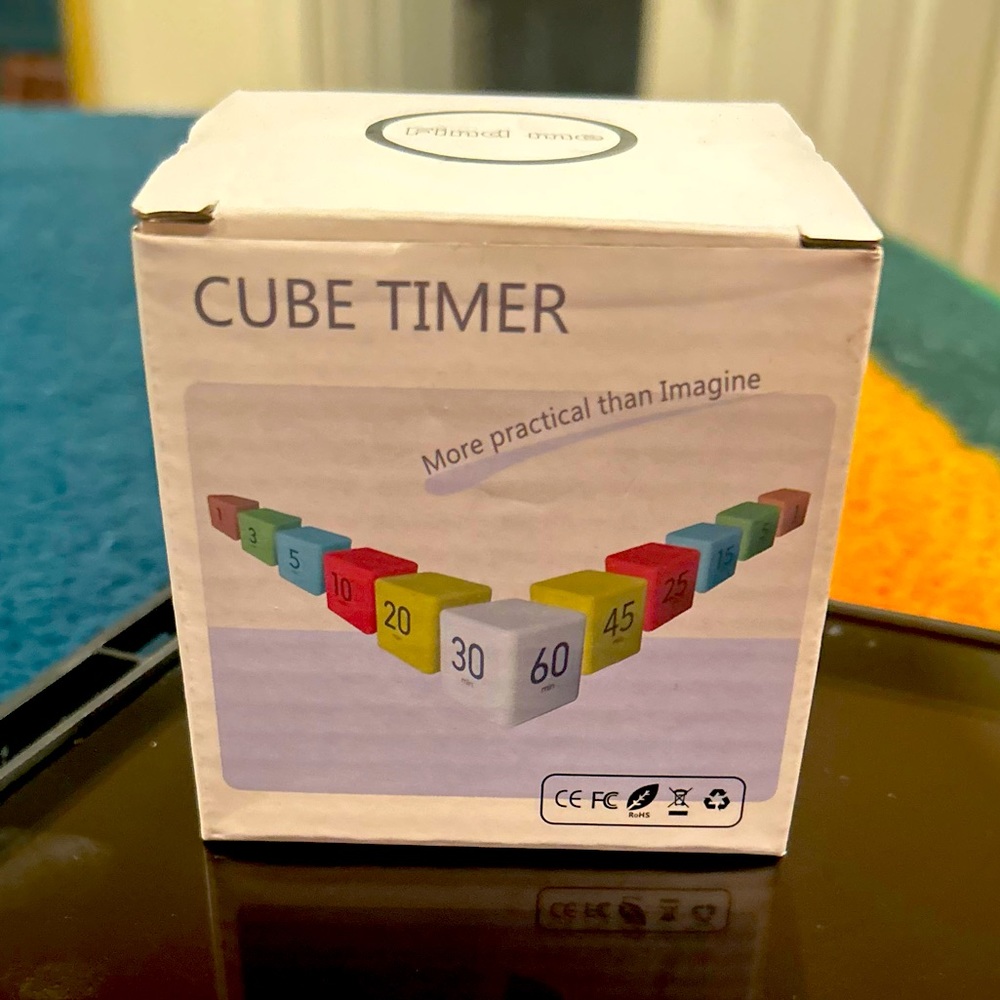 Cube Timer | White| Home Office|
